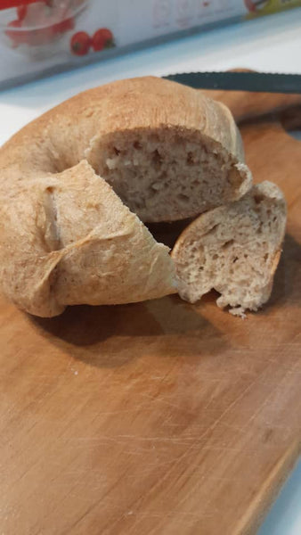Wholemeal Bagels per set of 4 pcs